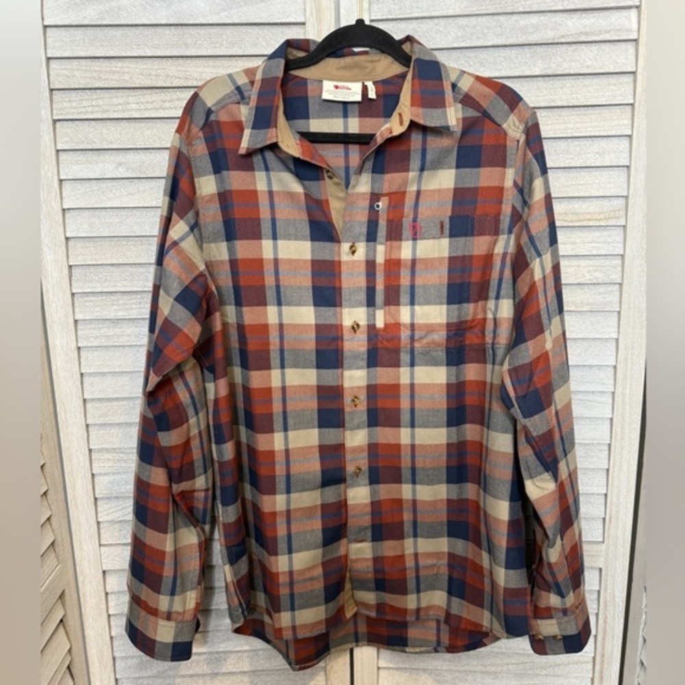 Fjallraven Fjallglim Men’s Flannel Buttondown Shirt Size L